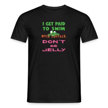 Turtles Sea turtles - Men's T-Shirt - black - Front - AI Model Male 178 light (178cm)