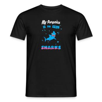 Requins Requins plongeurs Requin - T-shirt homme - noir - Devant - AI Model Male 178 light (178cm)