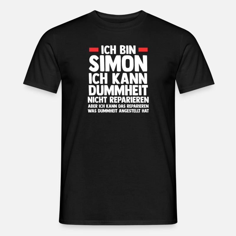 Simon - Männer T-Shirt - Schwarz