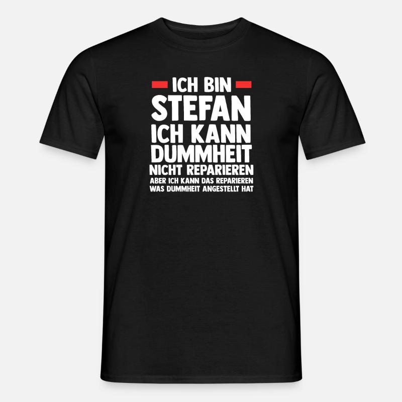 Stefan - Männer T-Shirt - Schwarz