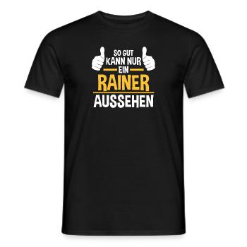 Rainer - Männer T-Shirt - Schwarz - Vorne - AI Model Male 178 light (178cm)
