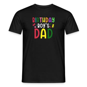 Vater Des Geburtstagskindes Baut Bauklötze - Männer T-Shirt - Schwarz - Vorne - AI Model Male 178 light (178cm)