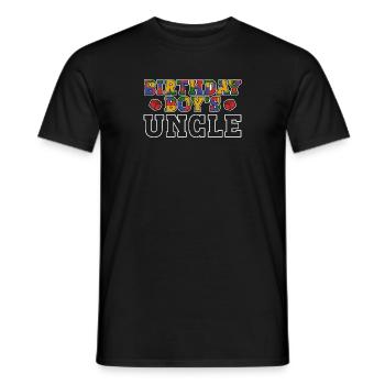Oncle du garçon d’anniversaire Bauklötze - T-shirt homme - noir - Devant - AI Model Male 178 light (178cm)