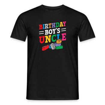Oncle du garçon d’anniversaire Bauklötze - T-shirt homme - noir - Devant - AI Model Male 178 light (178cm)