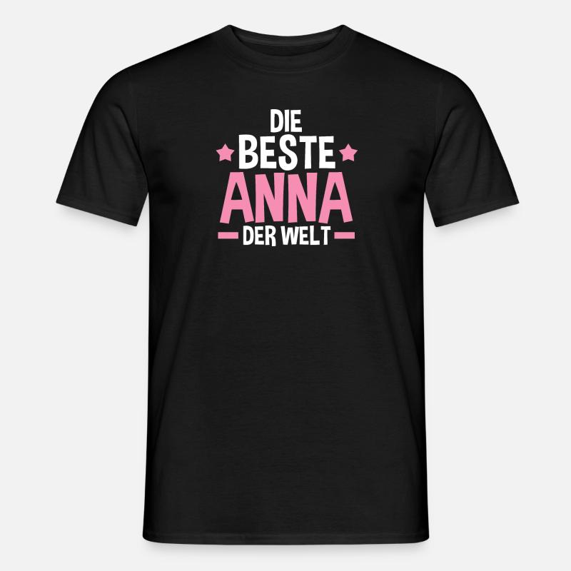 Anna - Männer T-Shirt - Schwarz
