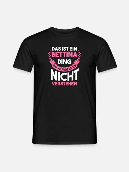 Bettina - Männer T-Shirt - Schwarz