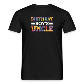 Oncle du garçon d’anniversaire Bauklötze - T-shirt homme - noir - Devant - AI Model Male 178 light (178cm)