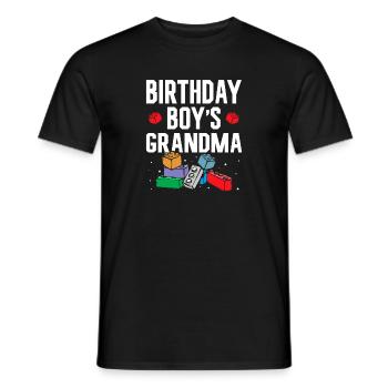 Birthday Kids Grandma Building Blocks - T-shirt homme - noir - Devant - AI Model Male 178 light (178cm)