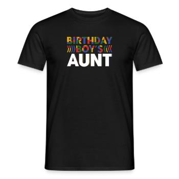Blocs de construction de la tante du garçon d’anniversaire - T-shirt homme - noir - Devant - AI Model Male 178 light (178cm)