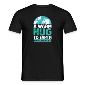 Un Câlin Chaleureux pour la Terre - T-shirt homme - noir - Devant - AI Model Male 178 light (178cm)