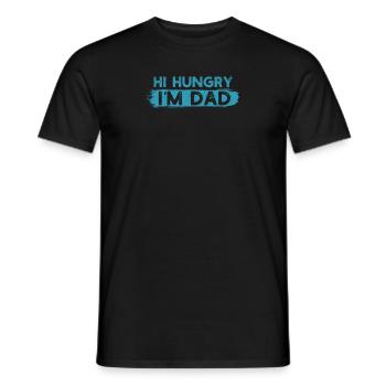 Hi Hungry I'm Dad Witzig Vatertag Daddy Witze Dads - Männer T-Shirt - Schwarz - Vorne - AI Model Male 178 light (178cm)