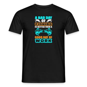 Pêcheur passionné - T-shirt homme - noir - Devant - AI Model Male 178 light (178cm)