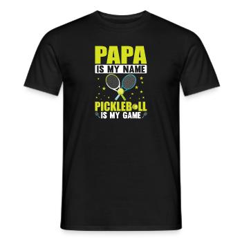 Daddy Pickleball Geschenk Vater - Männer T-Shirt - Schwarz - Vorne - AI Model Male 178 light (178cm)