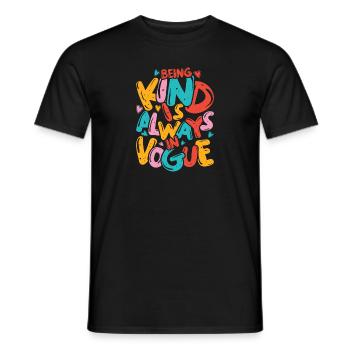 Menschlichkeit - Humanität - Freundlichkeit - Männer T-Shirt - Schwarz - Vorne - AI Model Male 178 light (178cm)
