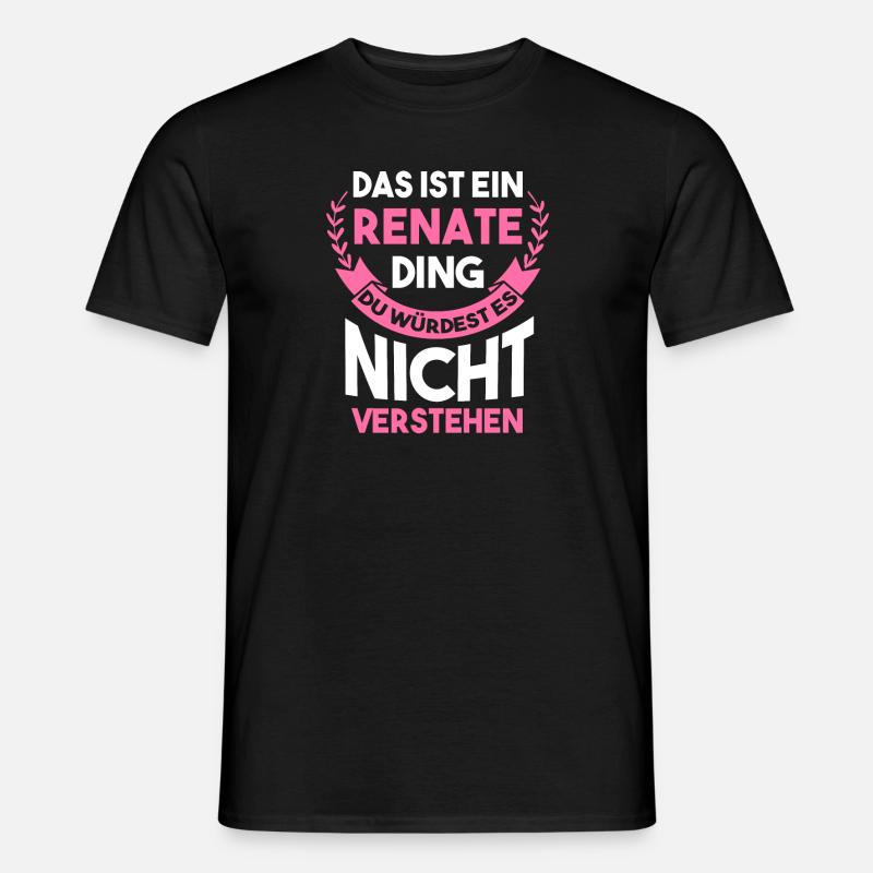 Renate - Männer T-Shirt - Schwarz