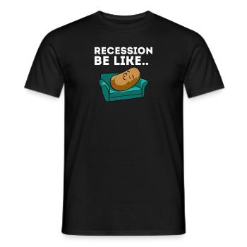 Récession Soyez comme une pomme de terre cool canapé Amusement sarcastique - T-shirt homme - noir - Devant - AI Model Male 178 light (178cm)