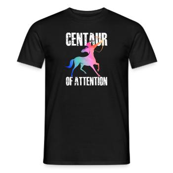 Centaure de l’attention | Mythologie grecque - T-shirt homme - noir - Devant - AI Model Male 178 light (178cm)