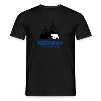 Spitzbergen Svalbard Norwegen - Männer T-Shirt - Schwarz - Vorne - AI Model Male 178 light (178cm)
