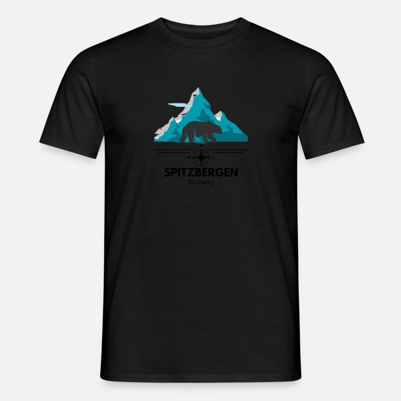 Norway Spitzbergen Design - Männer T-Shirt - Schwarz