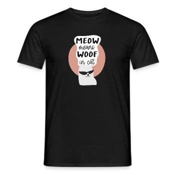 Cool Cat - Männer T-Shirt - Schwarz - Vorne - AI Model Male 178 light (178cm)