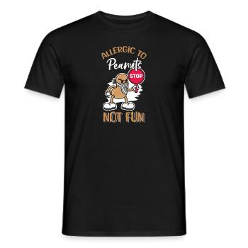 Allergique aux arachides Pas drôle - T-shirt homme - noir - Devant - AI Model Male 178 light (178cm)