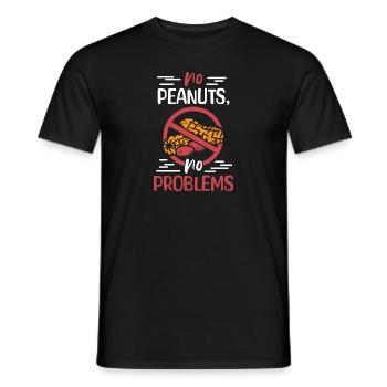 Pas d’arachides Pas de problèmes Personnes allergiques aux arachides - T-shirt homme - noir - Devant - AI Model Male 178 light (178cm)