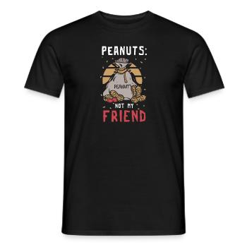 Les arachides ne sont pas mon amie souffrant d’allergies aux arachides - T-shirt homme - noir - Devant - AI Model Male 178 light (178cm)