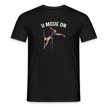 Pole Vault Design for a pole vault fan - Men's T-Shirt - black - Front - AI Model Male 178 light (178cm)