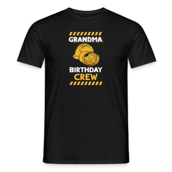 Grandma of the birthday team - Birthday building - Men's T-Shirt - black - Front - AI Model Male 178 light (178cm)