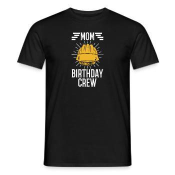 Maman De L’Équipe D’Anniversaire - Construction d’anniversaire - T-shirt homme - noir - Devant - AI Model Male 178 light (178cm)