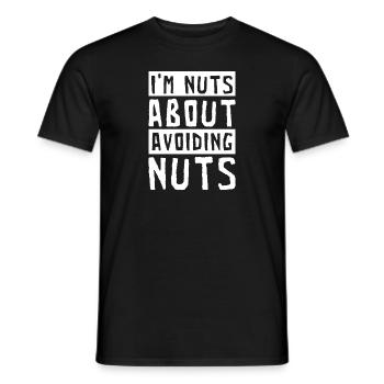 Ich Bin Verrückt Nach Nüssen Erdnuss-allergiker - Männer T-Shirt - Schwarz - Vorne - AI Model Male 178 light (178cm)