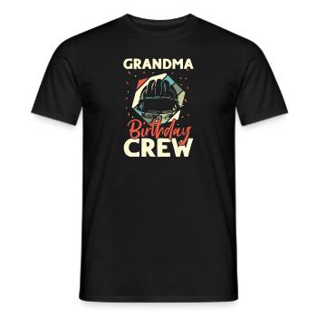 Grandma of the birthday team - Birthday building - Men's T-Shirt - black - Front - AI Model Male 178 light (178cm)