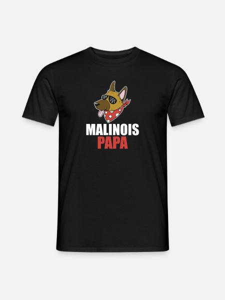 Dog Malinoi's dad - Men's T-Shirt - black