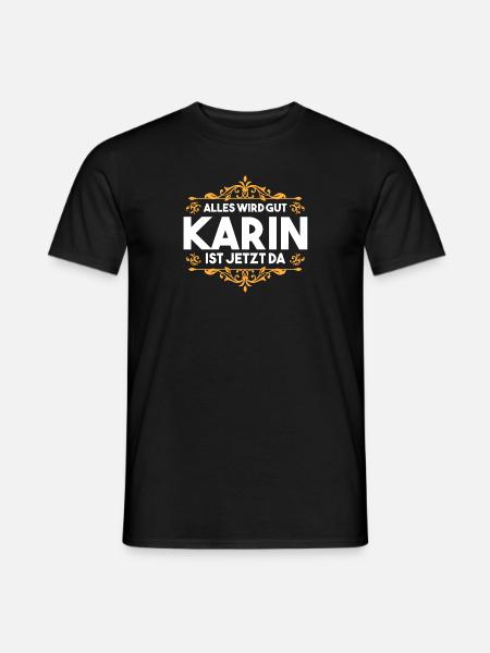 Karin - Männer T-Shirt - Schwarz