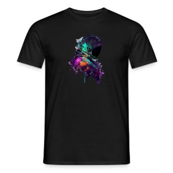 Outer Space Drippin Paint Art Fun Spaceman - T-shirt homme - noir - Devant - AI Model Male 178 light (178cm)