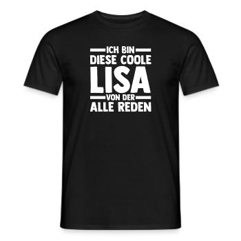 Lisa - Männer T-Shirt - Schwarz - Vorne - AI Model Male 178 light (178cm)