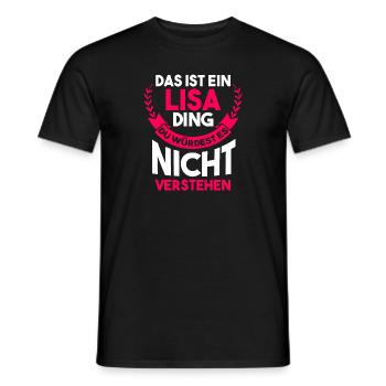 Lisa - Männer T-Shirt - Schwarz - Vorne - AI Model Male 178 light (178cm)