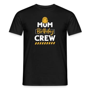 Maman De L’Équipe D’Anniversaire - Construction d’anniversaire - T-shirt homme - noir - Devant - AI Model Male 178 light (178cm)