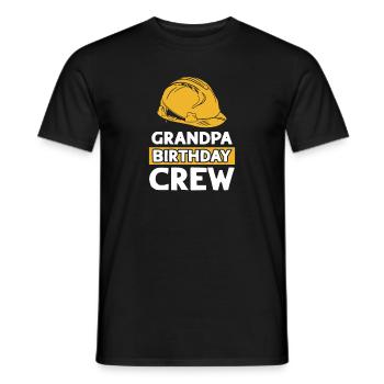 Grand-père de l’équipe d’anniversaire - construction d’anniversaire - T-shirt homme - noir - Devant - AI Model Male 178 light (178cm)