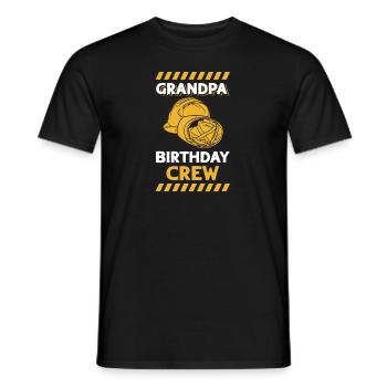 Grand-père de l’équipe d’anniversaire - construction d’anniversaire - T-shirt homme - noir - Devant - AI Model Male 178 light (178cm)