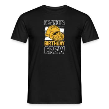 Grand-père de l’équipe d’anniversaire - construction d’anniversaire - T-shirt homme - noir - Devant - AI Model Male 178 light (178cm)
