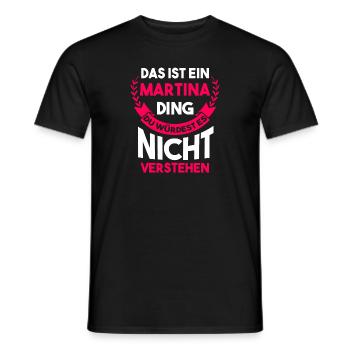 Martina - Männer T-Shirt - Schwarz - Vorne - AI Model Male 178 light (178cm)