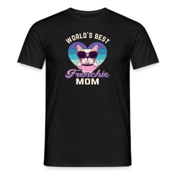 Französische Bulldogge French Bulldog Frenchie - Men's T-Shirt - black - Front - AI Model Male 178 light (178cm)