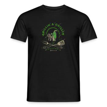 Lustiges Grille am Bratort Barbecue - Männer T-Shirt - Schwarz - Vorne - AI Model Male 178 light (178cm)