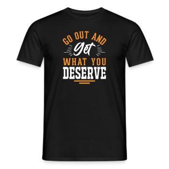 Go out! - Männer T-Shirt - Schwarz - Vorne - AI Model Male 178 light (178cm)