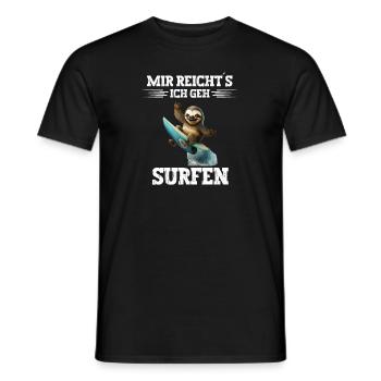 Mir reichts ich geh Surfen Windsurfer Spruch - Männer T-Shirt - Schwarz - Vorne - AI Model Male 178 light (178cm)