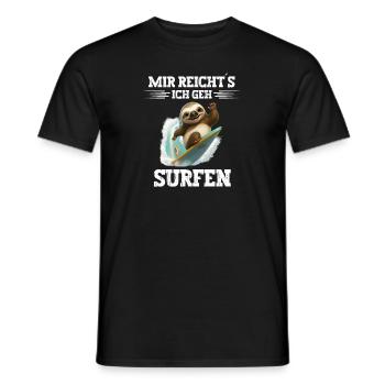 Mir reichts ich geh Surfen Windsurfer Spruch - Männer T-Shirt - Schwarz - Vorne - AI Model Male 178 light (178cm)