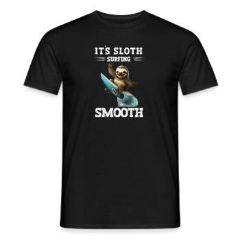 Je suis assez je vais surfer Windsurfer en disant - T-shirt homme - noir - Devant - AI Model Male 178 light (178cm)