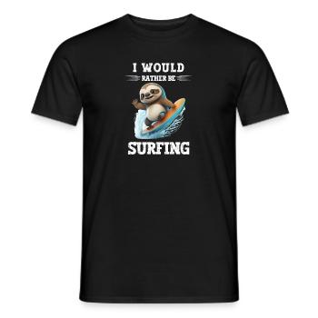 Je suis assez je vais surfer Windsurfer en disant - T-shirt homme - noir - Devant - AI Model Male 178 light (178cm)