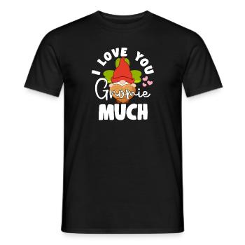 I Love You Gnomie Much Loverleaf Lawn Gnome Cadeaux - T-shirt homme - noir - Devant - AI Model Male 178 light (178cm)